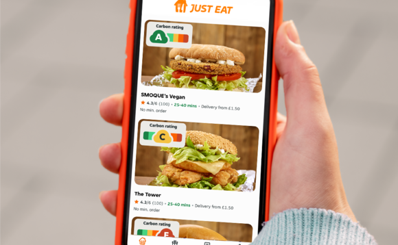 Just Eat oferece novo teste de rotulagem de carbono Just Eat oferece novo teste de rotulagem de carbono